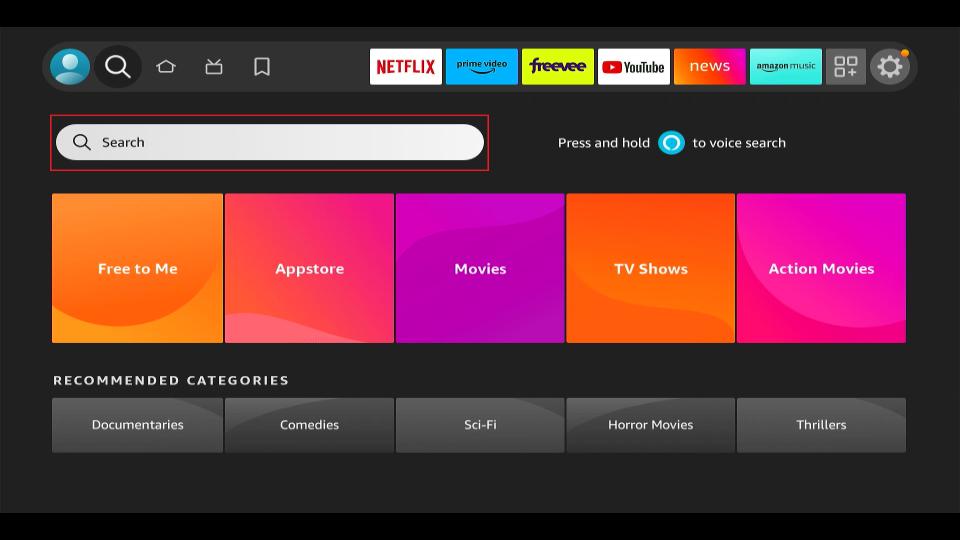select search