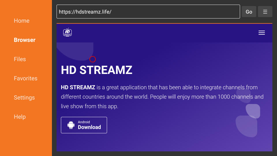 hdstreamz homepage